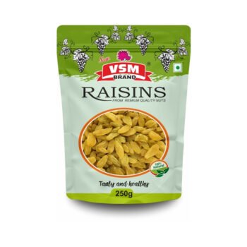 VSM Premium Raisins | Seedless Kishmish | Natural Sweet Taste | Energy & Fiber Rich | 250gm pack